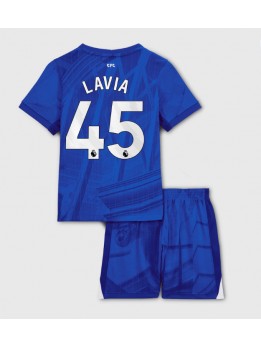 Billige Chelsea Romeo Lavia #45 Hjemmedraktsett Barn 2025-26 Kortermet (+ Korte bukser)